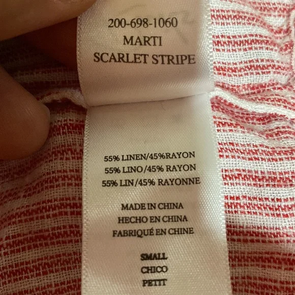 Rails Marti Scarlet‎ Stripe Top Size S - Picture 6 of 9